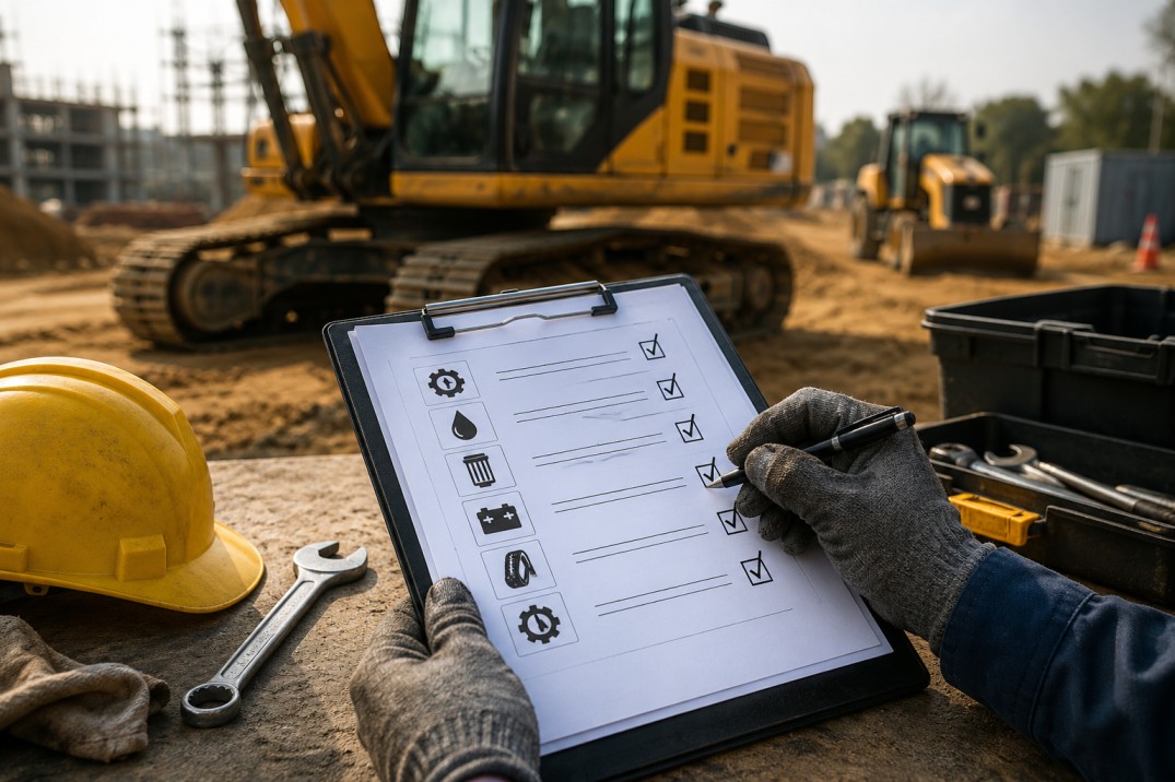 Equipment maintenance checklist for civil contractors