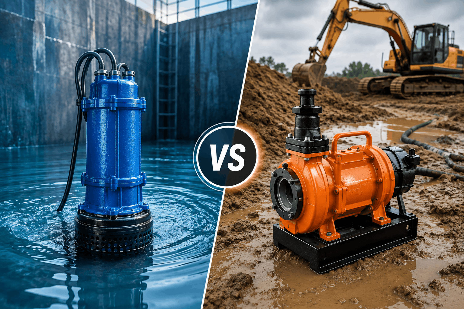 Submersible vs mud dewatering pumps for construction sites